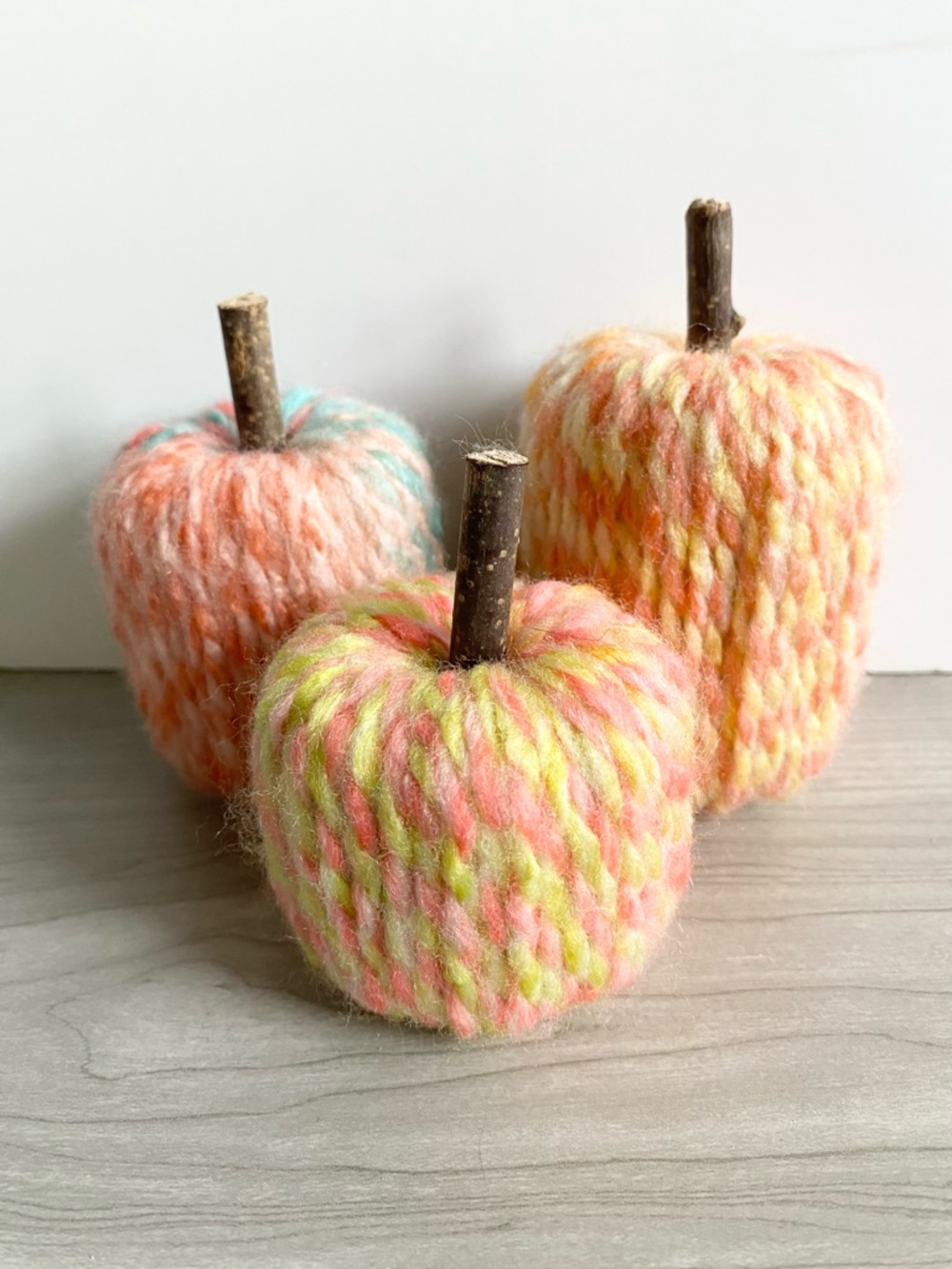 Whimsical Multicolor Pumpkin Decor Set of 3